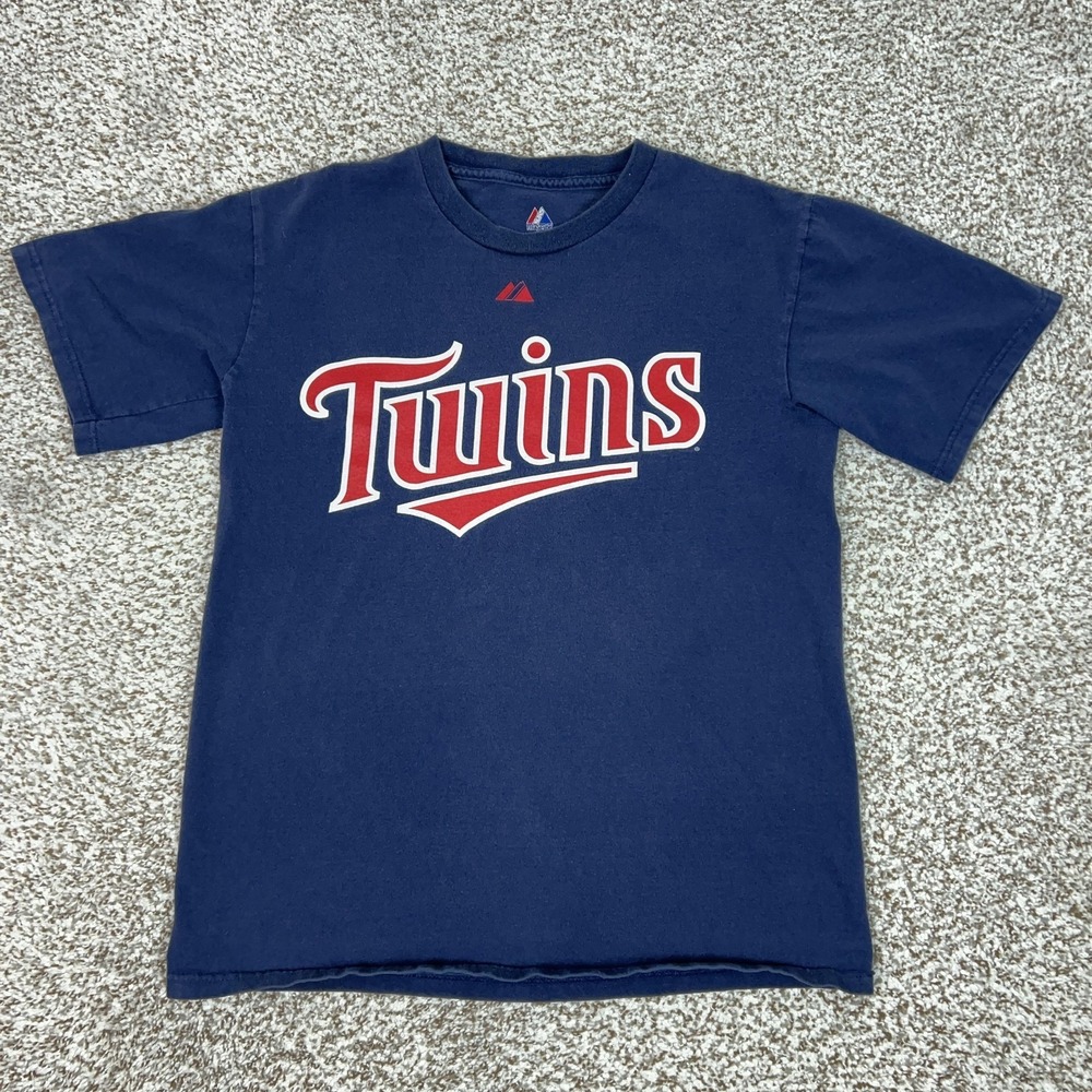 Minnesota Twins Shirt Mens Small Blue MLB Baseball Majestic‎ Denard Span 2 Tee T